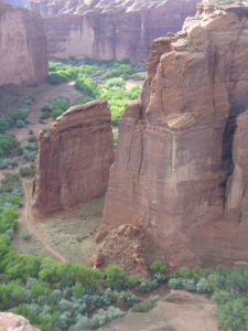 Sheer Rock Cliff Faces In Canyon de Chelly