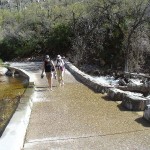 Holly and Judy Fording the Sabino