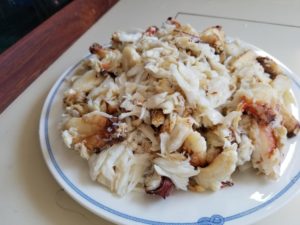 Dinner Plate Pile of Crab