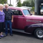 Joy and Bob show off the 1939 Chevrolet