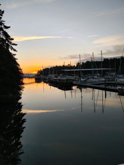 Sunset on Hood Canal at Pleasent Harbor